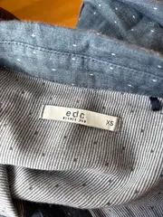 Vorschaubild 4 von Damen Bluse Hemd Gr. XS Blau Gepunktet Baumwolle