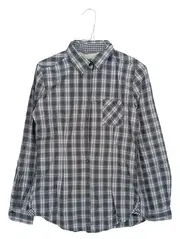 Vorschaubild 1 von Herren Freizeithemd Langarm Kariert Baumwolle Grau S