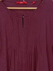 Vorschaubild 3 von Damen Bluse Gr. 40 Lila Langarm Viskose Tunika Casual