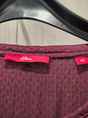 Vorschaubild 5 von Damen Bluse Gr. 40 Lila Langarm Viskose Tunika Casual