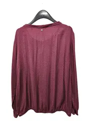 Vorschaubild 2 von Damen Bluse Gr. 40 Lila Langarm Viskose Tunika Casual