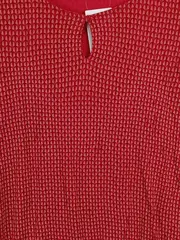 Vorschaubild 2 von Damen Langarmshirt Shirt Bluse 36x38 Rot Muster Viskose Stretch Casual