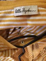 Vorschaubild 2 von Langarmshirt Damen Gr. 50/52 Gelb Weiß Gestreift Baumwolle