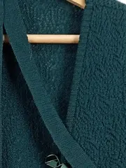 Vorschaubild 3 von Schumacher Strickjacke Damen S Grün Casual Wickelpullover Wolle