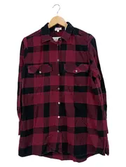 Vorschaubild 1 von Herren Flanellhemd Karohemd Gr. L Rot Schwarz Baumwolle