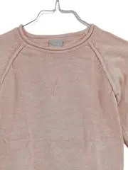 Vorschaubild 2 von . Pullover Strickpullover Kinder Gr. 122/128 Rosa Baumwolle Basic Langarm
