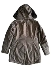 Vorschaubild 3 von Damen Parka Winterjacke Gr. 40/L Braun Kapuze Fellbesatz