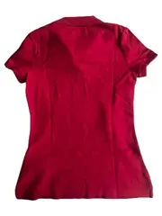 Vorschaubild 2 von Damen Poloshirt Rot Slim Fit Gr. S/36 Baumwolle
