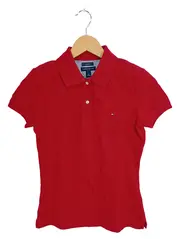 Vorschaubild 1 von Damen Poloshirt Rot Slim Fit Gr. S/36 Baumwolle