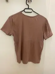 Vorschaubild 2 von Damen T-Shirt Basic Rosa Gr. 38/M Baumwolle Kurzarm