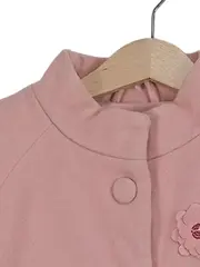 Vorschaubild 3 von Mädchen Steppjacke Fleecejacke Rosa Gr. 86 Blumenapplikation