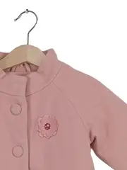 Vorschaubild 2 von Mädchen Steppjacke Fleecejacke Rosa Gr. 86 Blumenapplikation