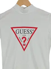 Vorschaubild 3 von Damen T-Shirt Weiß Logo-Print Stehkragen Gr. S