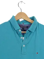 Vorschaubild 2 von Poloshirt Herren Gr. M Türkis Slim Fit Baumwolle Logo Casual
