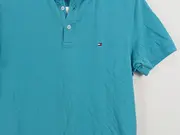 Vorschaubild 5 von Poloshirt Herren Gr. M Türkis Slim Fit Baumwolle Logo Casual