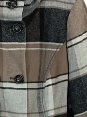 Vorschaubild 3 von TAIFUN Separates Damen Mantel Gr. 44 Kariert Braun Grau Klassisch