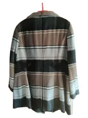 Vorschaubild 6 von TAIFUN Separates Damen Mantel Gr. 44 Kariert Braun Grau Klassisch