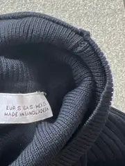 Vorschaubild 6 von Damen Rollkragenpullover Gr. S Rippstrick Dunkelblau Langarm