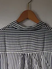 Vorschaubild 7 von Damen Bluse Gr. 38 M Maritim Gestreift Kurzarm Viskose Blau