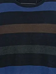 Vorschaubild 3 von Pullover Herren Gr. M Gestreift Baumwolle Strickpullover Blau Braun