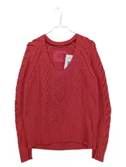 Vorschaubild 1 von Damen Pullover Zopfstrick Lammwolle Pink Gr. L