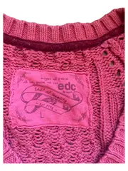 Vorschaubild 4 von Damen Pullover Zopfstrick Lammwolle Pink Gr. L