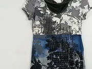 Vorschaubild 3 von TAIFUN Separates Damen Kleid Gr. 38/M Wasserfallkragen Blätter