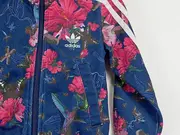 Vorschaubild 2 von Kinder Trainingsjacke Blumenmuster Kapuze Gr. 104 Sport Freizeit