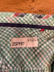 Vorschaubild 6 von Damen Hemdbluse Kariert Gr. 38/M Grün Baumwolle Langarm