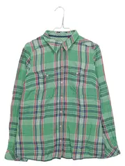 Vorschaubild 1 von Damen Hemdbluse Kariert Gr. 38/M Grün Baumwolle Langarm