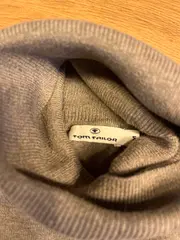 Vorschaubild 5 von Herren Rollkragen Pullover Rippstrick Meliert Grau Gr. M