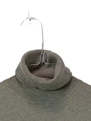 Vorschaubild 4 von Herren Rollkragen Pullover Rippstrick Meliert Grau Gr. M