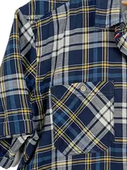 Vorschaubild 4 von Herren Karohemd Kurzarm Blau Gelb Weiß Gr. XL Baumwolle