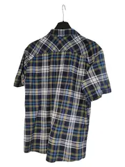 Vorschaubild 2 von Herren Karohemd Kurzarm Blau Gelb Weiß Gr. XL Baumwolle