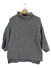 Vorschaubild 1 von Knit Damen Rollkragenpullover Gr. M Grau Meliert Oversized