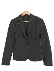 Vorschaubild 1 von Damen Blazer Gr. 34/XS Grau Meliert Business Jacke Baumwolle