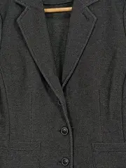 Vorschaubild 4 von Damen Blazer Gr. 34/XS Grau Meliert Business Jacke Baumwolle