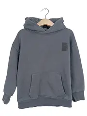 Vorschaubild 1 von Kinder Kapuzenpullover Hoodie Gr. 110 Grau Baumwolle Freizeit Casual
