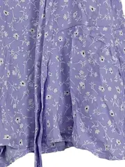 Vorschaubild 4 von Damen Minirock Wickelrock Blumenmuster Lila Gr. L 40