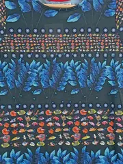 Vorschaubild 3 von Mädchen Sommerkleid Fischmuster Gr. 146/152 Mehrfarbig