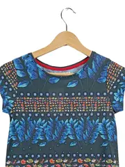 Vorschaubild 4 von Mädchen Sommerkleid Fischmuster Gr. 146/152 Mehrfarbig