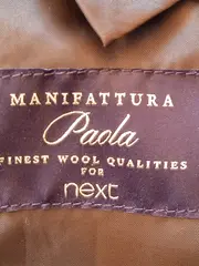 Vorschaubild 6 von Manifattura Paola Herren Wollmantel Gr. M/50 Grau Fischgrät