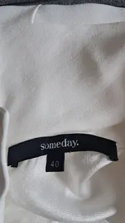 Vorschaubild 3 von Damen Bluse Gr. 40 Weiß Rollkragen Ärmellos Viskose