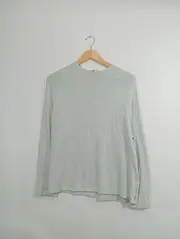 Vorschaubild 2 von Damen Pullover Gr. 38 M Grün Viskose Mix Casual Basic Langarm