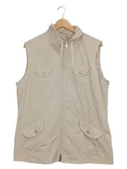 Vorschaubild 1 von Edition Damen Weste Gr. 42 Beige Kapuze Reißverschluss