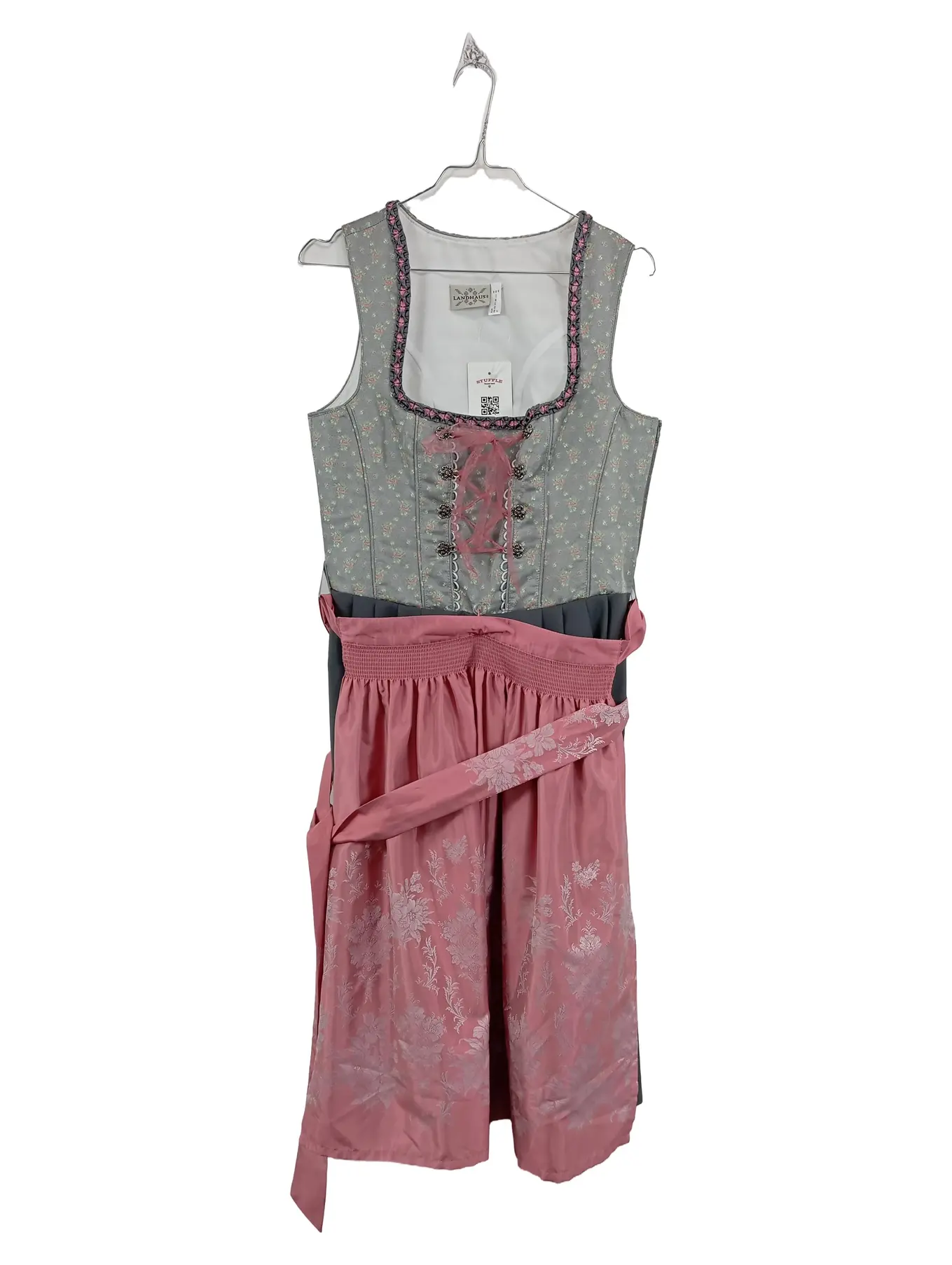 ALPENHERZ Dirndl Trachtenkleid Damen Gr. 36 Blumenmuster Festlich Midikleid