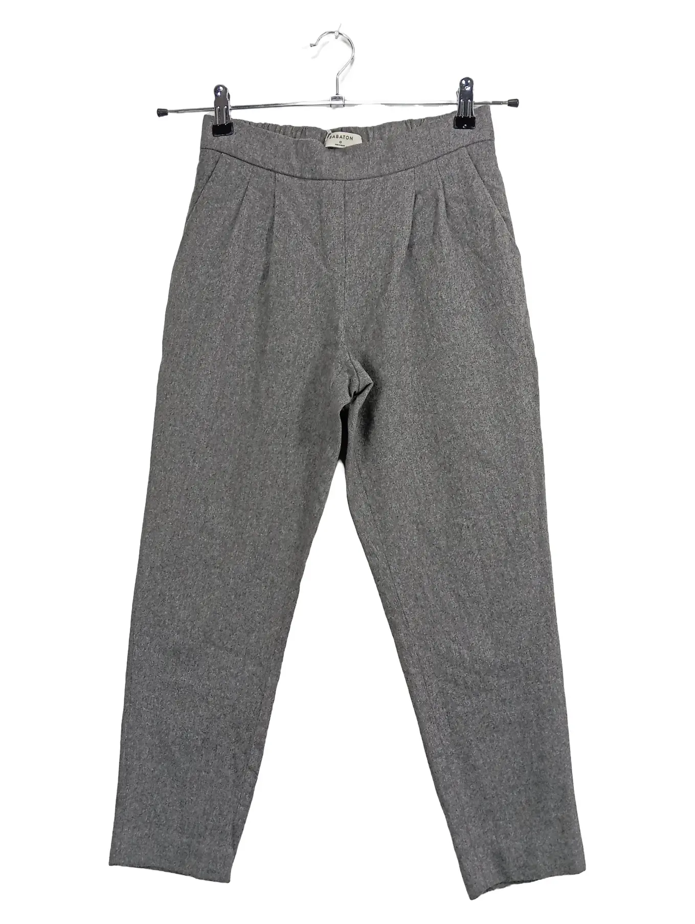 BABATON Damen Anzughose Business Hose Gr. S Grau Wolle Kaschmir Bundfalten