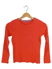 Vorschaubild 1 von Kinder Langarmshirt Gr. 140 Rot Baumwolle Basic Mädchen Alltag