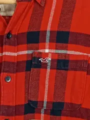 Vorschaubild 4 von Karohemd Herren Gr. 48/M Rot Flanell Langarm Freizeithemd