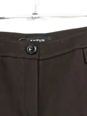 Vorschaubild 5 von TAIFUN Damen Stoffhose Braun Gr. 40 Business Bügelfalte Umschlag
